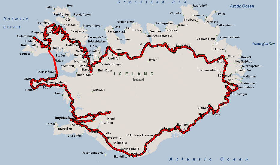 Iceland GPS Track